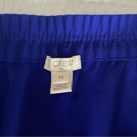 J. Crew factory royal blue crepe skirt curved hem size 14 - Picture 3 of 9